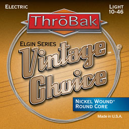 Throbak Vintage Choice electric guitar strings.
